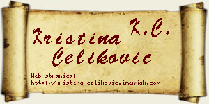 Kristina Čeliković vizit kartica